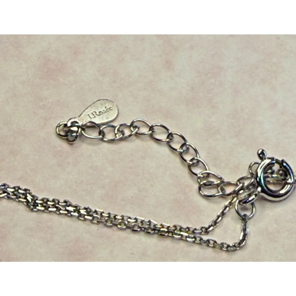 J. Rosee 925 Gold Over Sterling Teardrop Necklace Dream Love Happiness 16 in